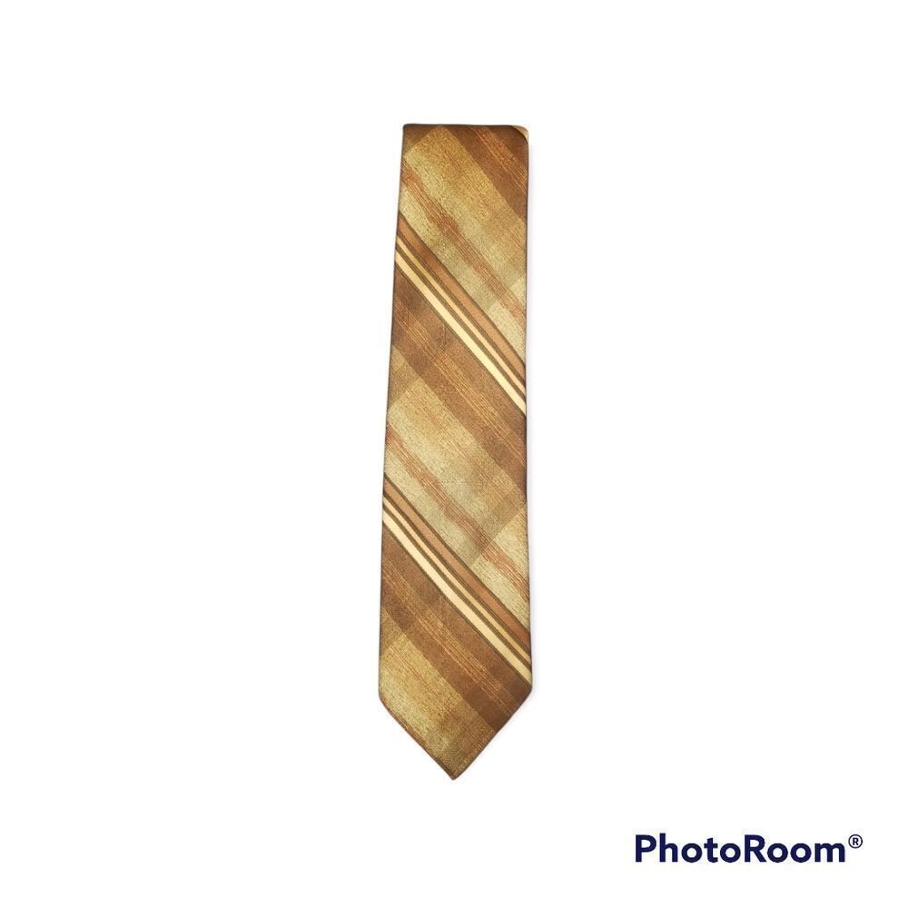 Wemlon By Wembley Brown Stripped Tie